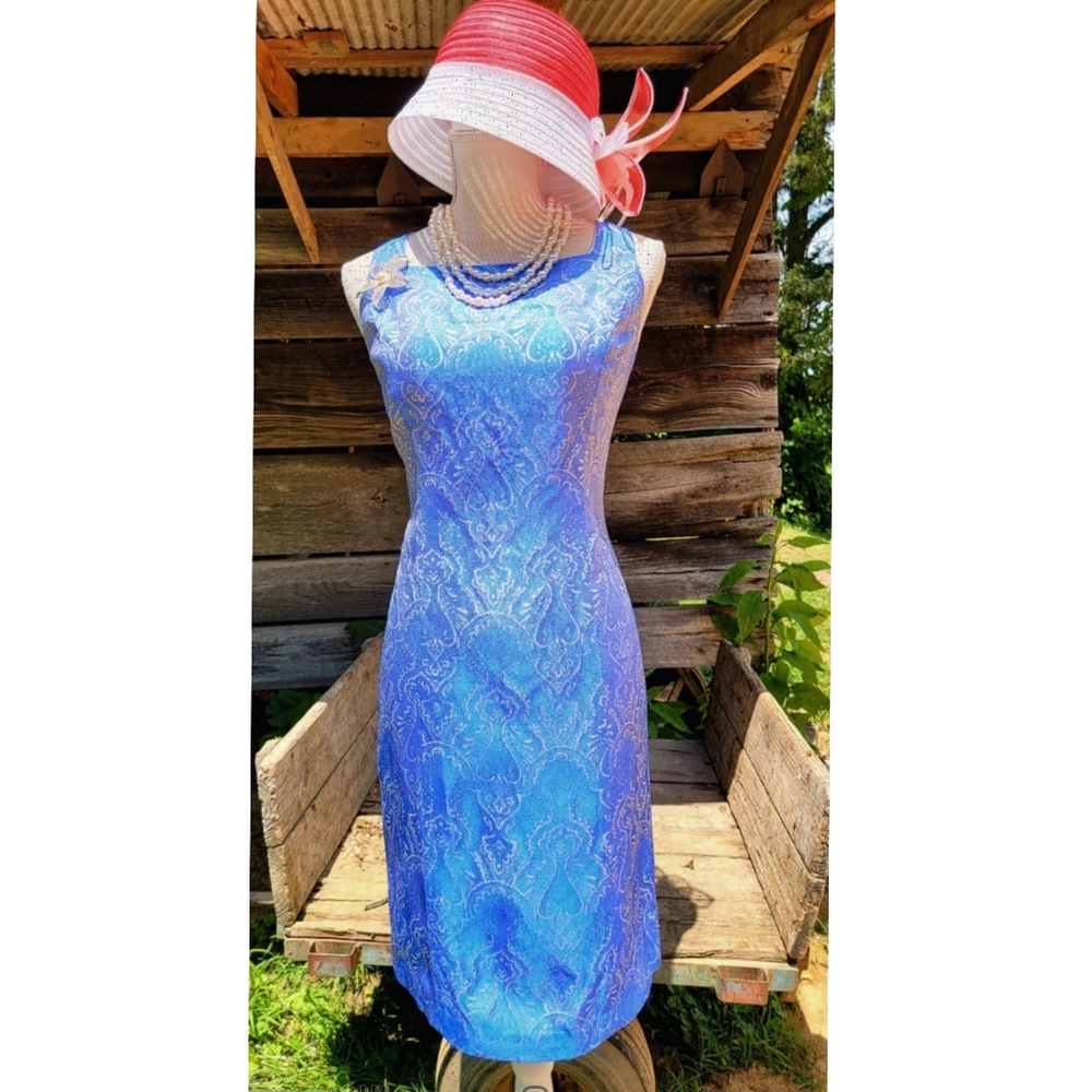 Lotus Grace Blue Vintage Dress